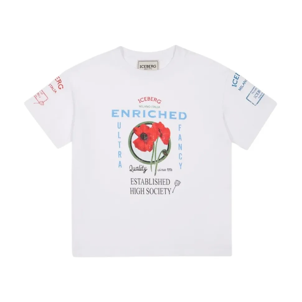 Koszulka T-Shirt z Dżerseju z Nadrukiem Postaci