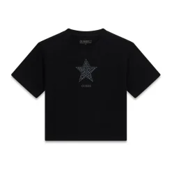Krótki T-Shirt Midi z Krótkim Rękawem