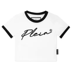 Krótki T-shirt z okrągłym dekoltem SS Signature