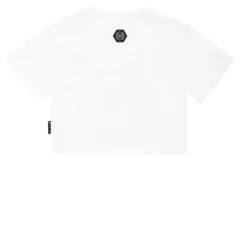 Krótki T-shirt z okrągłym dekoltem SS Smile