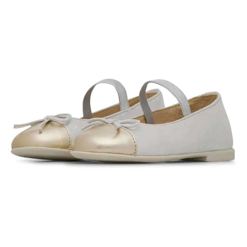 Laminated leather ballet flats CROISE' TIP