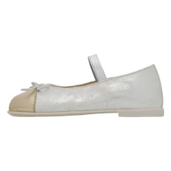 Laminated leather ballet flats CROISE' TIP
