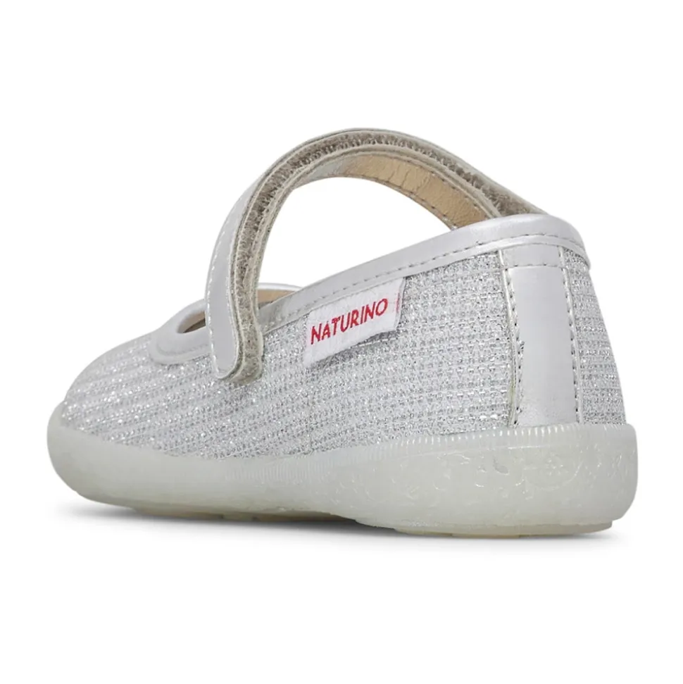 Leather and laminated fabric ballet flats PAVIA