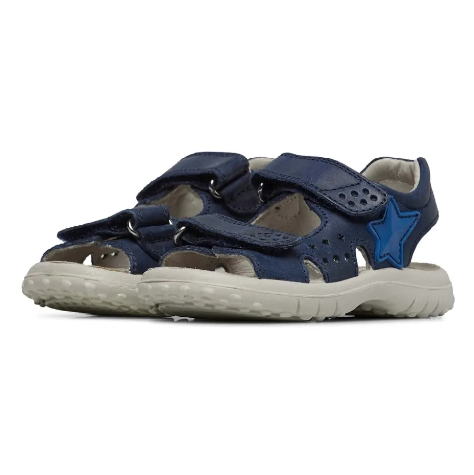 Leather sandals with star DOCK