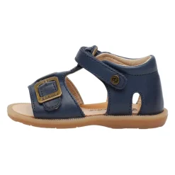 Leather sandals with strap QUARZO