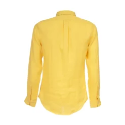 Linen Shirt with Button-Down Collar