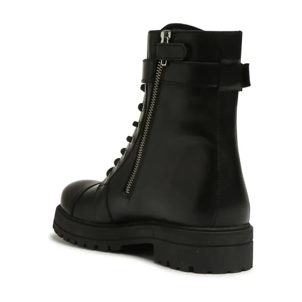 Logo-plaque Leather Boots