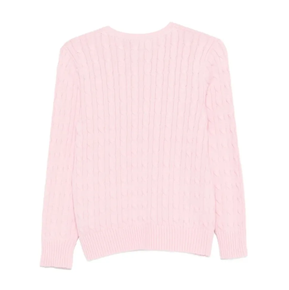 Maglia girocollo a trecce