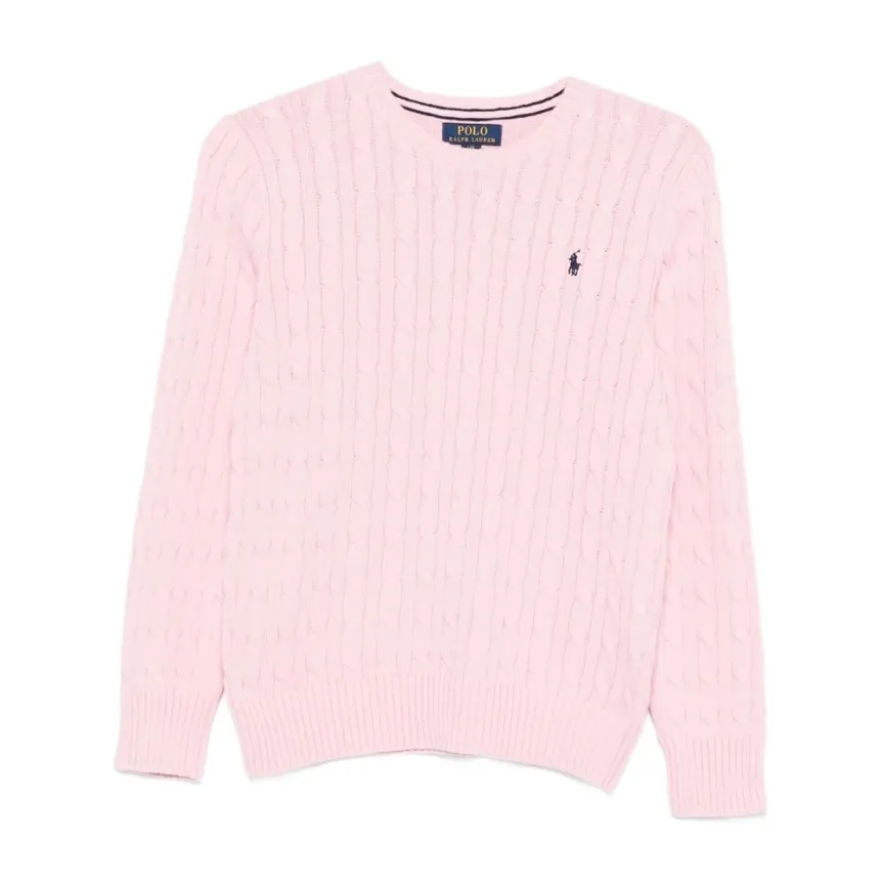 Maglia girocollo a trecce