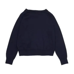 Maglia girocollo in tessuto e logo