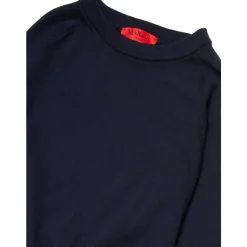 Maglia girocollo in tessuto e logo