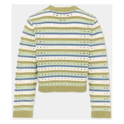 Maglia traforata Girocollo Logo ricamato