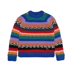Maglia trecciata a girocollo senza tasche