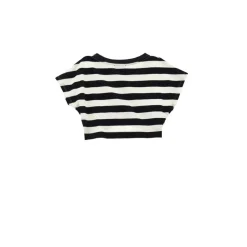 Modny Bawełniany T-shirt z Paskami