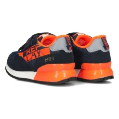 Niebieskie i Pomarańczowe Buty Dziecięce Shoot Kid 6