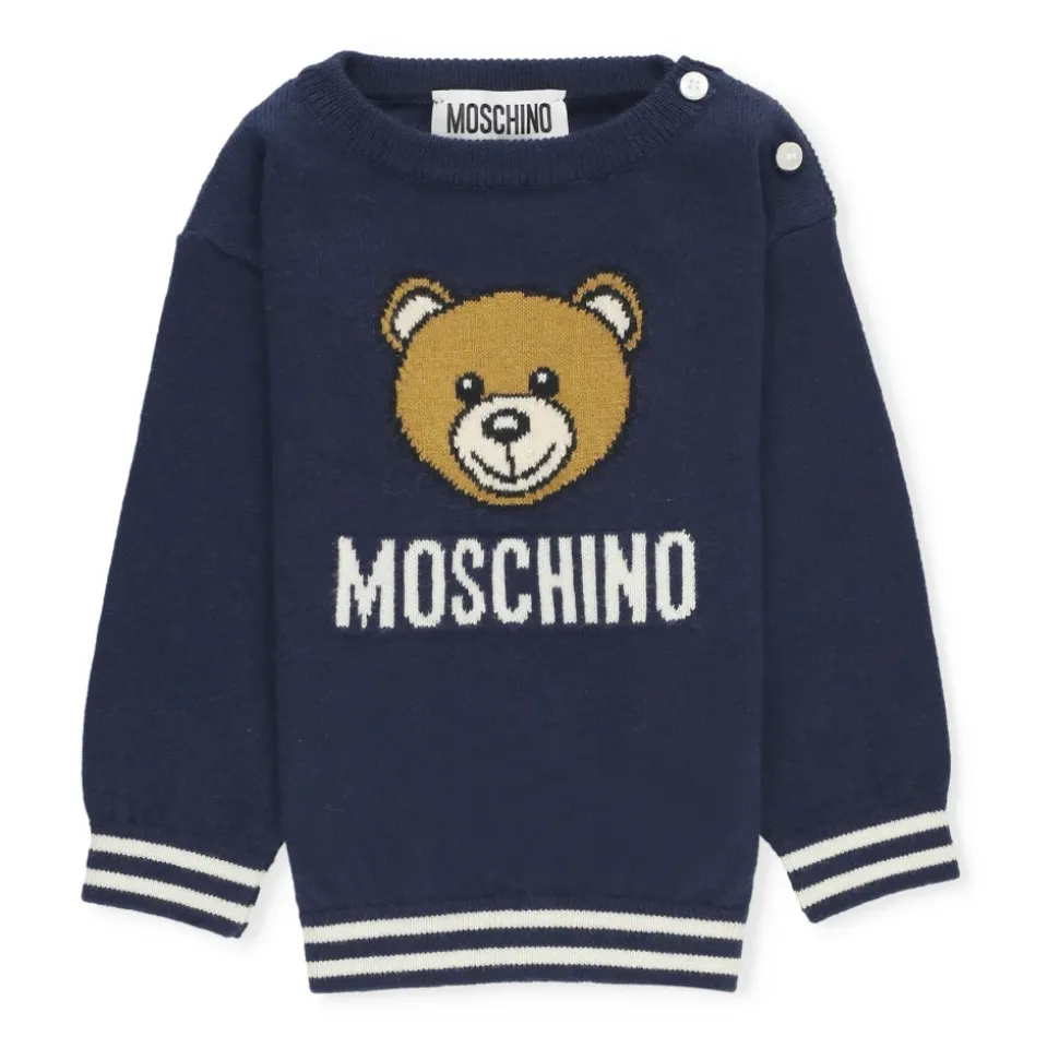 Niebieski Sweter z Logo Misia