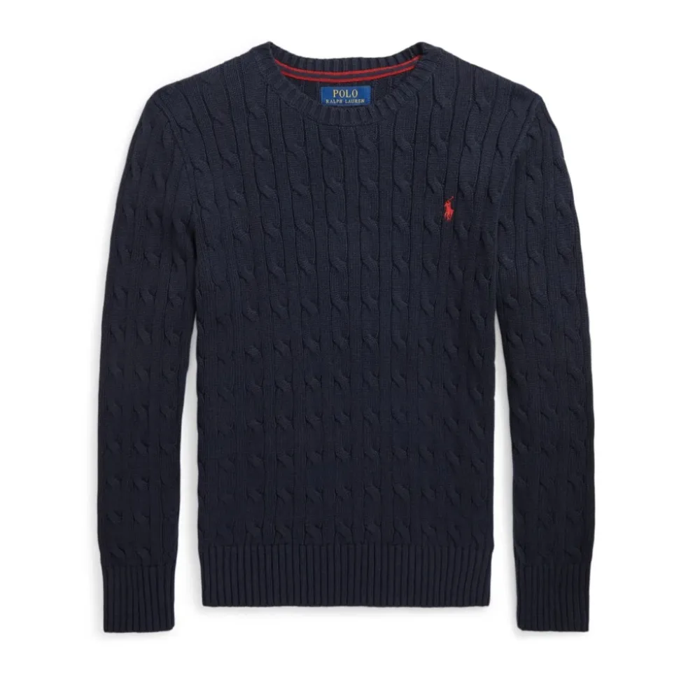 Niebieski Sweter z Polo Pony