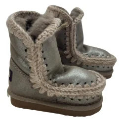 Nowoczesne Szare Lurex Eskimo Sneakers