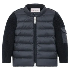 Padded Cotton Zip Cardigan