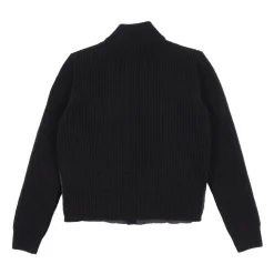Padded Wool Zip-Up Cardigan