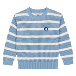 Pasiasty sweter z dzianiny