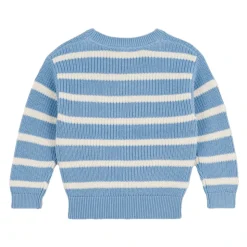 Pasiasty sweter z dzianiny