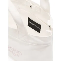 Płócienna torba shopper z haftowanym logo