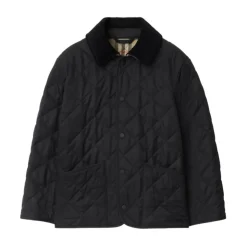 Pikowana Czarna Kurtka Parka