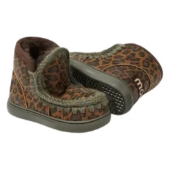 Plamiste Płaskie Buty Styl Eskimo