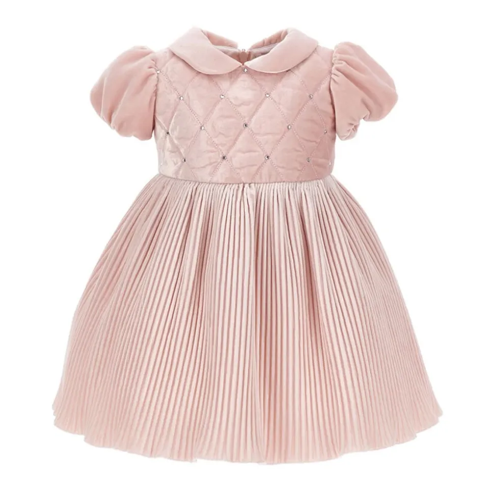 Pleated Velvet Dress