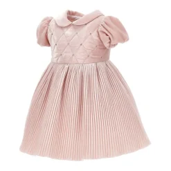 Pleated Velvet Dress