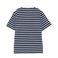 Polo w paski z haftowanym logo