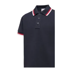 Polo z bawełny pika z trójkolorowym wykończeniem
