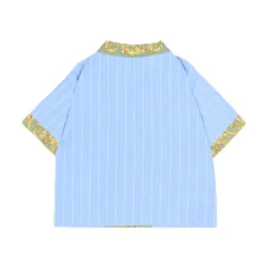 Printed Striped Cotton-Poplin Shirt