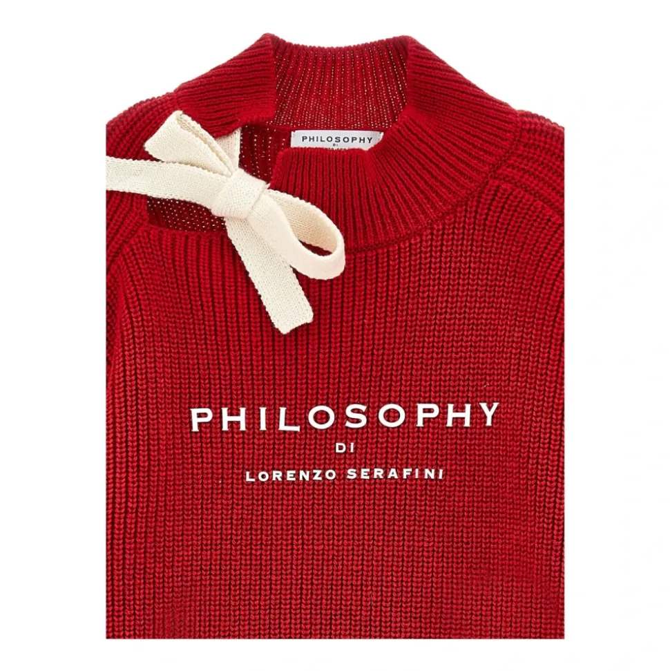 Pull con polsini arricciati