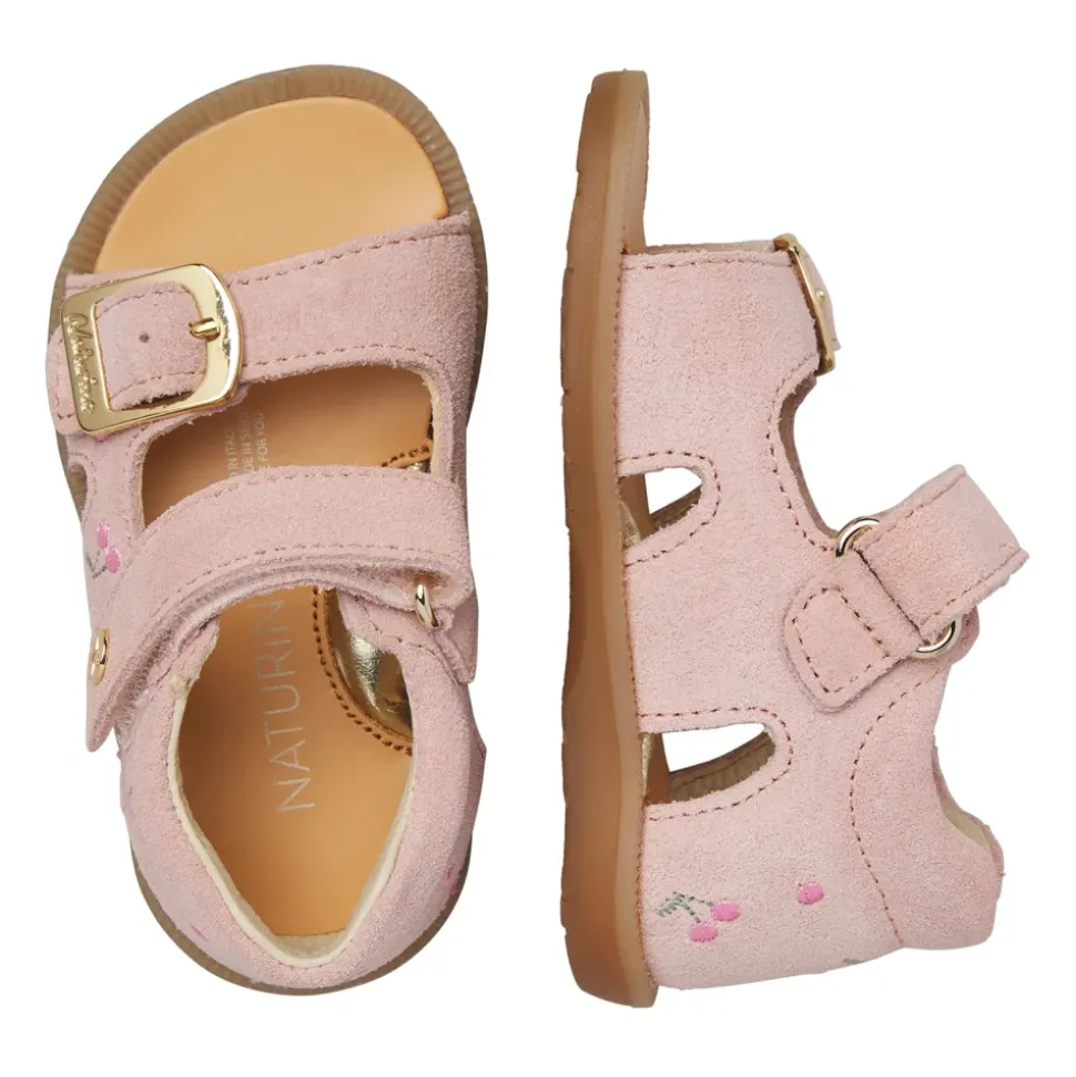 Revion Embr Suede Sandals