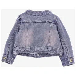 Rose Fleece Denim Jacket in Blue