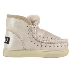 Różowe Lurex Dziecięce Slip-On Sneakers