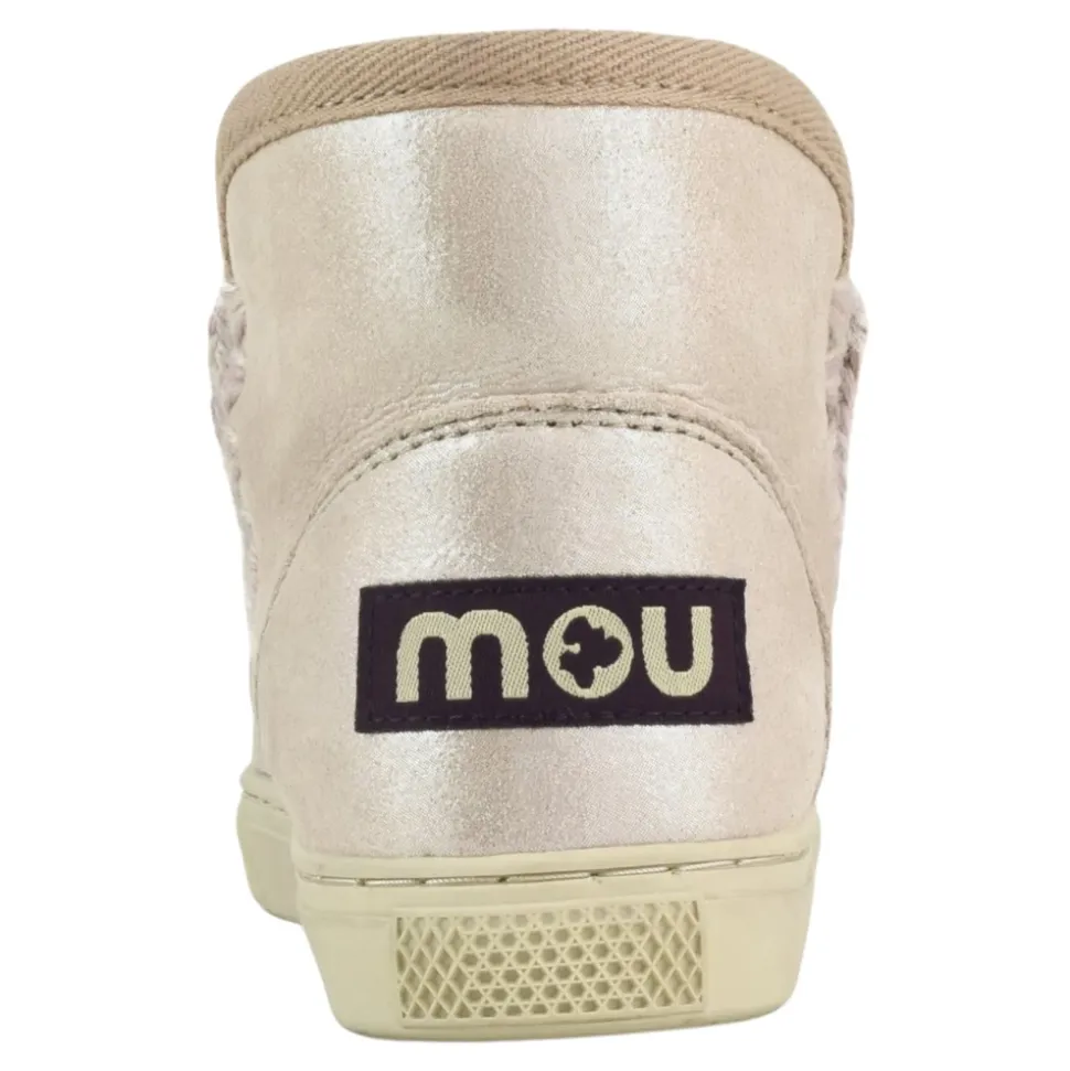 Różowe Lurex Dziecięce Slip-On Sneakers