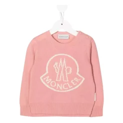 Różowy Sweter z Logo 0-3 Lat