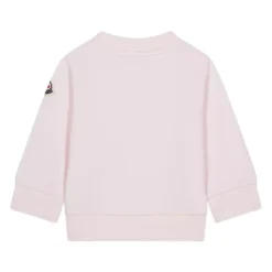 Różowy Sweter z Nadrukiem Logo