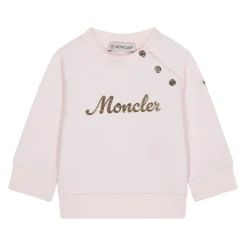 Różowy Sweter z Nadrukiem Logo