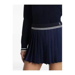 Serif Logo Pleated Skirt