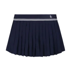 Serif Logo Pleated Skirt