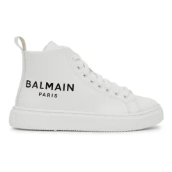 Skórzane buty sportowe z wysoką cholewką
