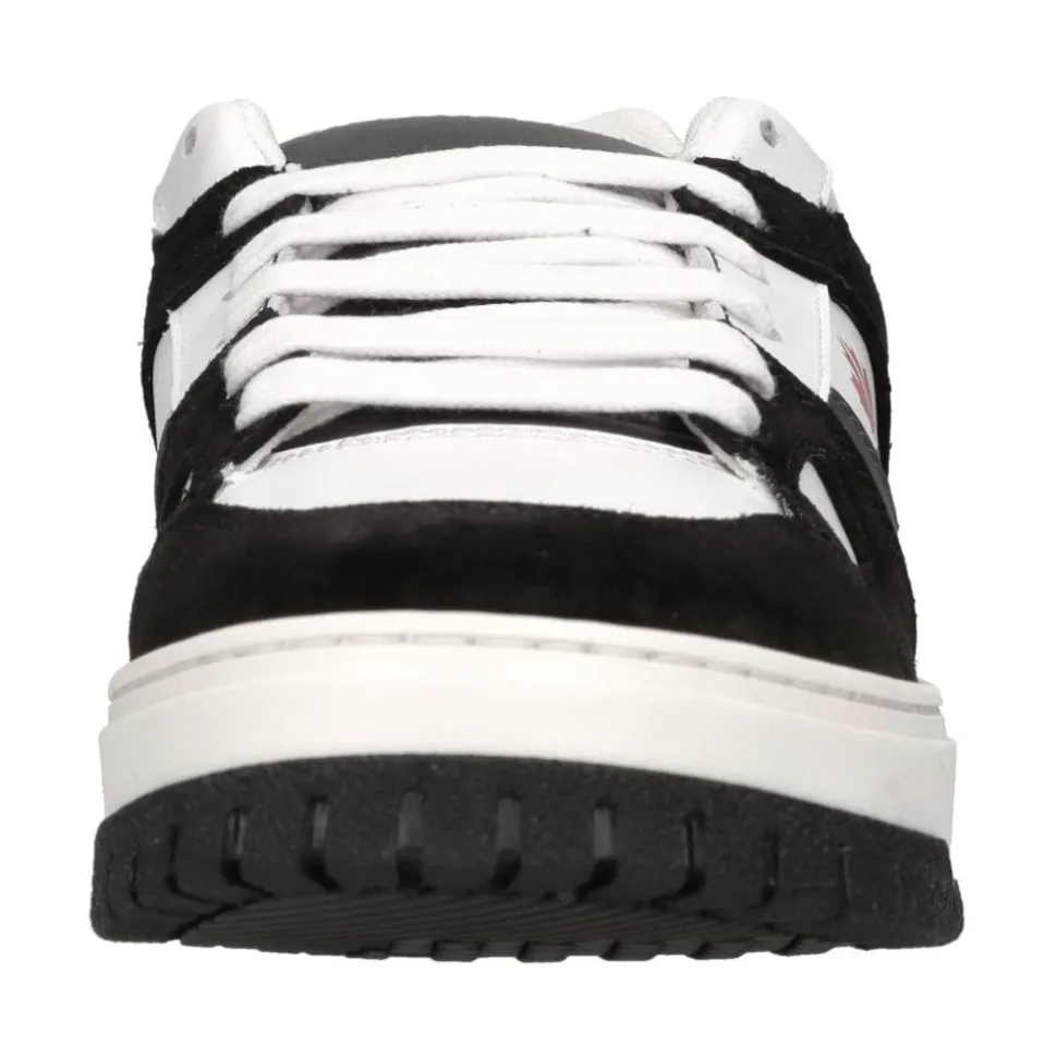 Skórzane sneakersy z zamszem