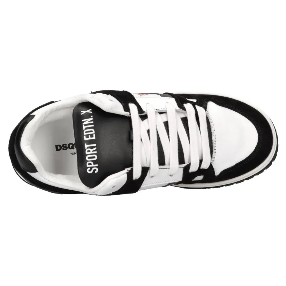 Skórzane sneakersy z zamszem