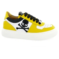 Sneakers Box Sole Lace Embroidery Skull