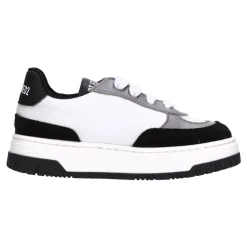 Sneakersy z zamszu i materiału