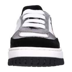 Sneakersy z zamszu i materiału
